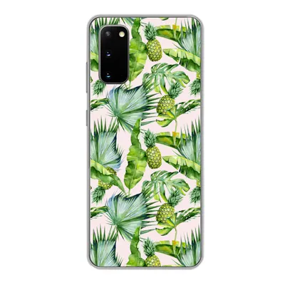 Produktbild von MuchoWow® Handyhülle Schutzhülle Hülle für Samsung Galaxy S20 Blätter - Ananas - Muster Silikon Softcase Handy Hülle - Bild