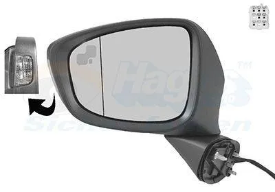 Produktbild von VAN WEZEL 2780827 Außenspiegel Seitenspiegel Links für MAZDA CX-5 (KE, GH) Beheizt Grundiert