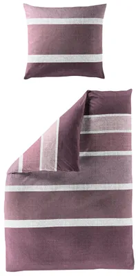 Produktbild von BIERBAUM Bettwäsche Mako-Satin beere 155x220cm, mit 1 Kissen