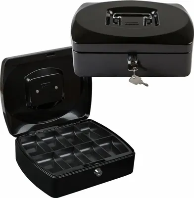 Produktbild von Geldkassette / Größe: 255x200x90mm / 8Fächer / Farbe: schwarz
