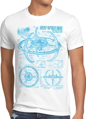 Produktbild von style3 Deep Space Nine Herren T-Shirt trek trekkie star, Größe:5XL, Farbe:Weiß