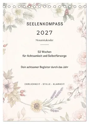Produktbild von SEELENKOMPASS (Tischkalender 2027 DIN A5 hoch), CALVENDO Monatskalender