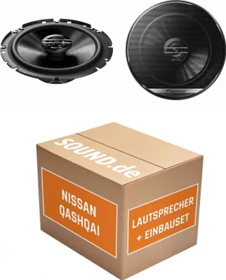 Produktbild von Lautsprecher Boxen Einbaupaket vorne Pioneer TS-G1720F passend für Nissan Qashqai J10 | 2x Tief-Mitteltöner mit integriertem Hochtöner 300W MAX