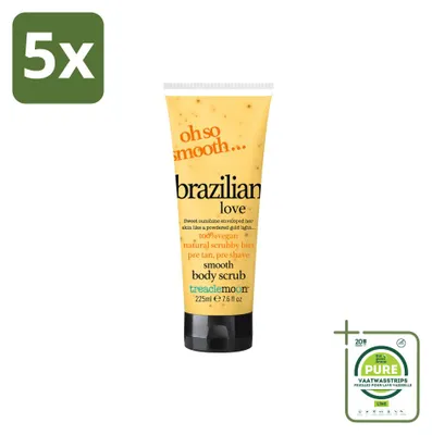 Imagen del producto de 5 unidades de exfoliante corporal Treaclemoon "Brazilian Love" - 225 ml cada uno - Paquete grande