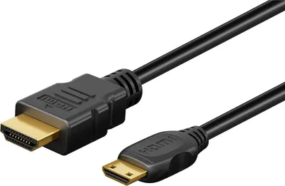Immagine prodotto di 60 cavi Goobay 74429 HDMI™ ultraveloce a Mini-HDMI™, 1 m, nero - 8K/60 Hz