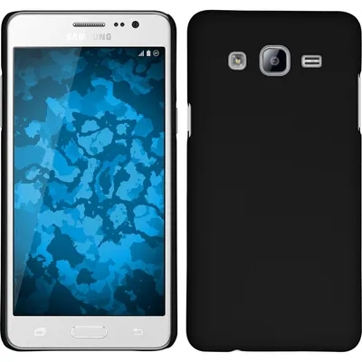 Produktbild von PhoneNatic Case kompatibel mit Samsung Galaxy On5 - Hülle schwarz gummiert Hard-case + 2 Schutzfolien