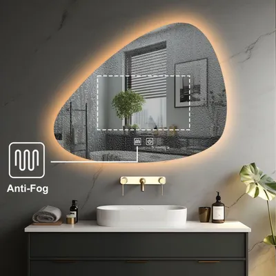 Obrázok produktu pre IREDA kúpeľňové zrkadlo s LED osvetlením, 100 x 70 cm