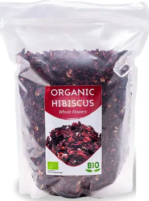 Produktbild von Hibiskusblüten, Organisch Hibiskus, getrocknet, Organic Hibiskustee, Große Blätter aus Ägypten,  1KG