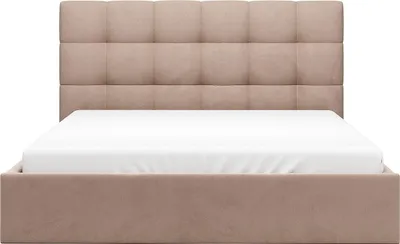 Produktbild von Bett mit Kommode 160 x 200 cm - Velours - Beige - MIRDAL Pascal Morabito