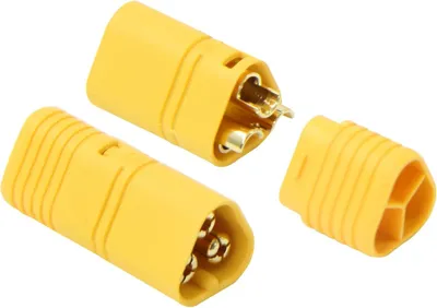 Produktbild von Hochstromstecker/Buchse MT60 3-polig vergoldet Grip mit Isolierkappe 1 Paar