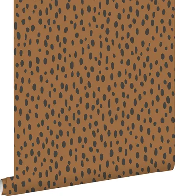 Obrázok produktu pre ESTAhome tapeta bodky tmavo oranžová a čierna 53 cm x 10,05 m