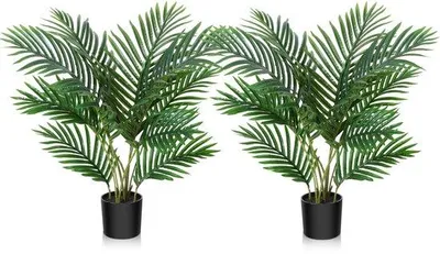 Obrázok produktu pre Veľká umelá palma, 60 cm, zelená, tropická, na dekoráciu spálne a kancelárie