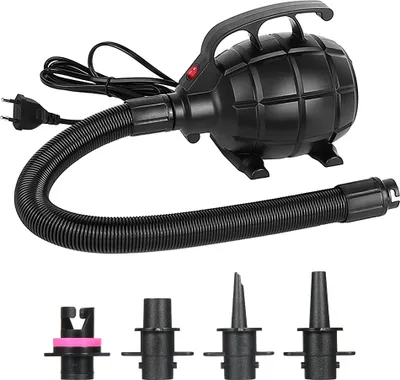 Obrázek produktu pro Elektrická vzduchová pumpa, 500W výkonné nafukování, kompaktní a přenosné provedení, černá, EU