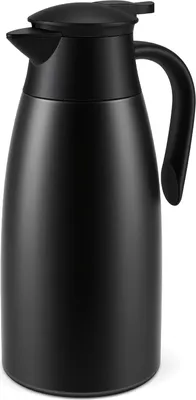 Produktbild von Thermoskanne 2L,Doppelwandige Kaffeekanne 304 Edelstahl Isolierkanne 24 Stunden Wärmedämmung Kalt für Kaffee, Milch,Tee, Wasser, Getränk Weihnachtsges
