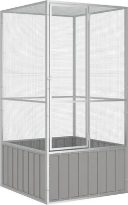 Image de Cage à oiseaux Gris 111x107x211,5 cm Acier galvanisé