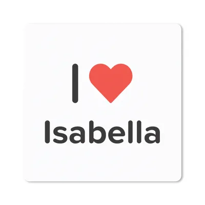 Produktbild von MuchoWow® Mauspad Mousepad Ich liebe - Isabella - Mädchen 30x30 cm - Mousepads - Maus Mat - Pad - Mausunterlage - Gaming