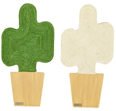 Productafbeelding van PawHut Krabmat voor katten, set van 2 krabplanken, krabplank van jutestruik