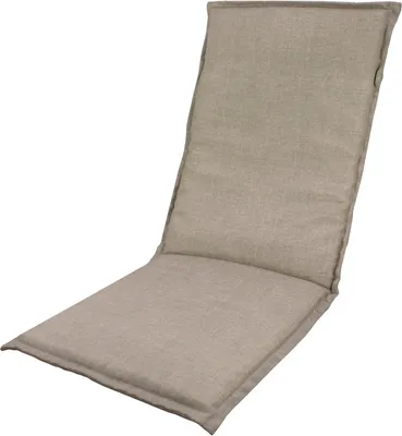 Produktbild von Niedriges Rechteck-Sitzkissen ECRU Beige 100x48x4 cm, wasserdichter Bezug, leicht befestigbar