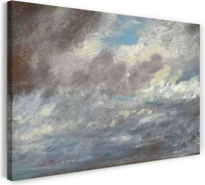 Produktbild von Leinwandbild (100x70cm): John Constable - Wolkenstudie, echter Holz-Keilrahmen inkl. Aufhänger, handgefertigt in Deutschland