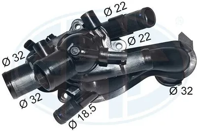 Termostato Motore RIDEX 316T0293 Con Alloggiamento In Plastica – 91°C Per MINI Cooper E One