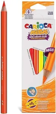 Immagine prodotto di Pastelli a matita maxi neon 8 colori CARIOCA