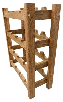 Immagine prodotto di Portabottiglie in quercia naturale 16 bottiglie 53x65x23 cm scaffale vino