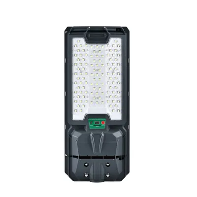Zdjęcie produktu dla Lampa uliczna MasterLED Solar Lix – 6000K zimna biel – 200W IP65 szara – montaż ścienny – czujnik PIR z pilotem zdalnego sterowania