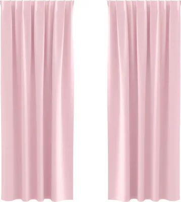 Produktbild von vidaXL Verdunkelungs-Vorhänge mit Ringen 2 Stk. Babyrosa 245 x 140 cm