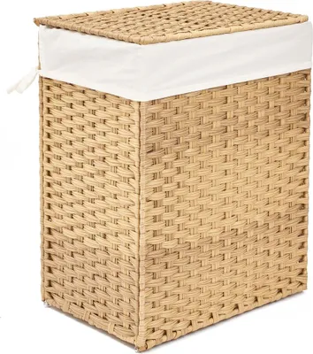 Produktbild von SAT Wäschekorb mit Deckel aus Bambus 90 Liter, Holz