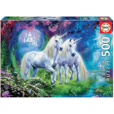 Obrázok produktu pre Educa Borras - Puzzle 500el Jednoroce w Lesie, Oficjalny Produkt