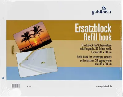 Image de Goldbuch bloc de remplacement 38x30 30 pages blanc + vis 83078