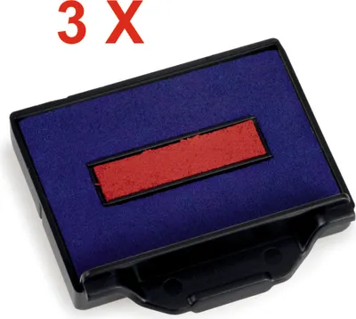 Produktbild von 3 X Trodat Ersatzkissen 6/50/2 für Professional 5200 – Stempelfarbe zweifarbigFür Professional 5200, 5430, 5430/L, 5431, 5435