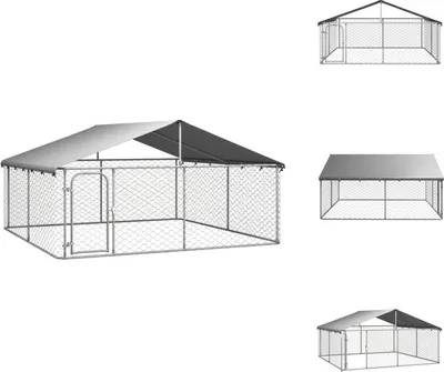 Image de vidaXL Chenil extérieur avec toit 300x300x150 cm - Chenils & parcs pour chiens