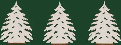Produktbild von Beleuchtungszubehör Aufsteckbaum Schnee einseitig offen 3er-Set BxH 5x6,5cm NEU