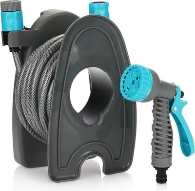 Immagine prodotto di Set di irrigazione Famanu: tubo da giardino da 10 metri e pistola a spruzzo con 7 funzioni - Set04
