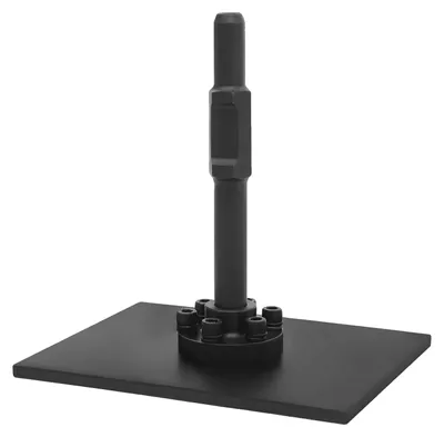 Productafbeelding van Verdichtingsgereedschap, gemaakt van 40CR staal, met een asdiameter van 30 mm, een handgreep van 27 cm lang, een vibratieplaat van 26 cm x 20,5 cm en een gewicht van 6 kg