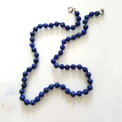 Produktbild von Edelstein Halskette aus Lapislazuli Kugelkette D10mm