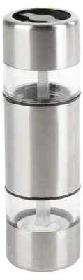 Produktbild von Pfeffer/Salzmühle EUROHOME Gewürzmühle mit Porzellanmahlwerk für echtes Aroma - kleiner handlicher Streuer aus Edelstahl mit Blickfenster 10,5cm