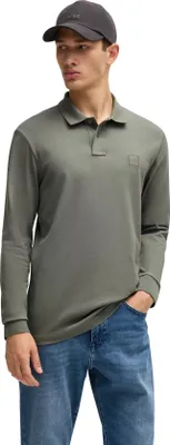 Produktbild von Boss Orange Passerby Polo Slim Fit grün einfarbig Baumwolle