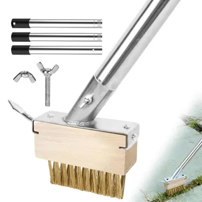 Productafbeelding van Onkruidborstel met lange steel, 120 cm, 2-in-1 Voegenborstel voor Terras en Tuin