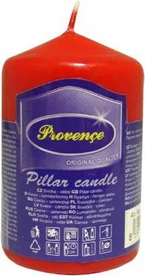 Obrázok produktu pre Sviečka parafín valec červená, 5 x 8 cm