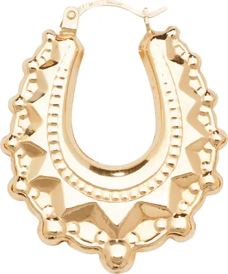 Image de Boucles d'Oreilles Créoles Femme Or 375/1000 - 26mm*23mm; TRS16369