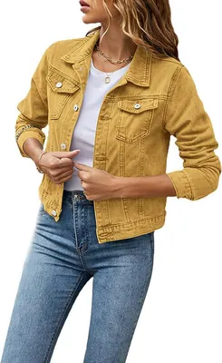 Jeans Jacke Jeansjacke Mantel Damen ASKSA Damen Jeansjacke Leichte