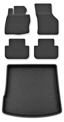 Produktbild von Gummimatten + Kofferraumwanne für BYD Seal 2023- (Standard-Kofferraum) – Schwarz, Semi-Universal, angepasst – Wielganizator Semi-Universal