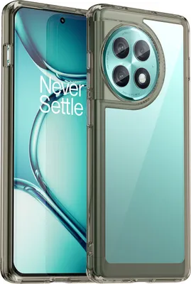Produktbild von Schutzhülle für OnePlus Ace 2 Pro Klar Rückseite Stoßfeste TPU Silikon Bumper Hülle Grau