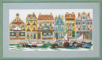 Obrázek produktu pro Permin sada pro vyšívání kříž-stehem "Nábřeží", 67x38cm, 70-8411