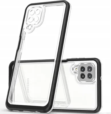 Immagine prodotto di Custodia Clear 3In1 per Samsung Galaxy A22 4G Custodia in gel con cornice nera