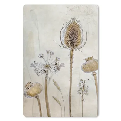 Produktbild von MuchoWow® Mauspad Mousepad Blumen - Aquarell - Stilleben - Braun - Vintage 18x27 cm - Mousepads - Maus Mat - Pad - Mausunterlage