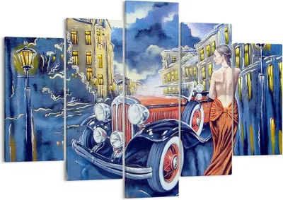 Produktbild von Bild auf Leinwand - Leinwandbild - frau retro stil - 150x100cm - Wand Bild - Wanddeko - Wandbilder - Leinwanddruck - Bilder - Kunstdruck - Wanddekoration - Leinwand bilder - Wandkunst - EA150x100-3450