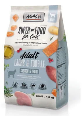 Zdjęcie produktu dla MAC's 80532, Dorosły, Każda rasa, Łososiowy, Pstrąg, 1,5 kg, Nie zawiera ziarna